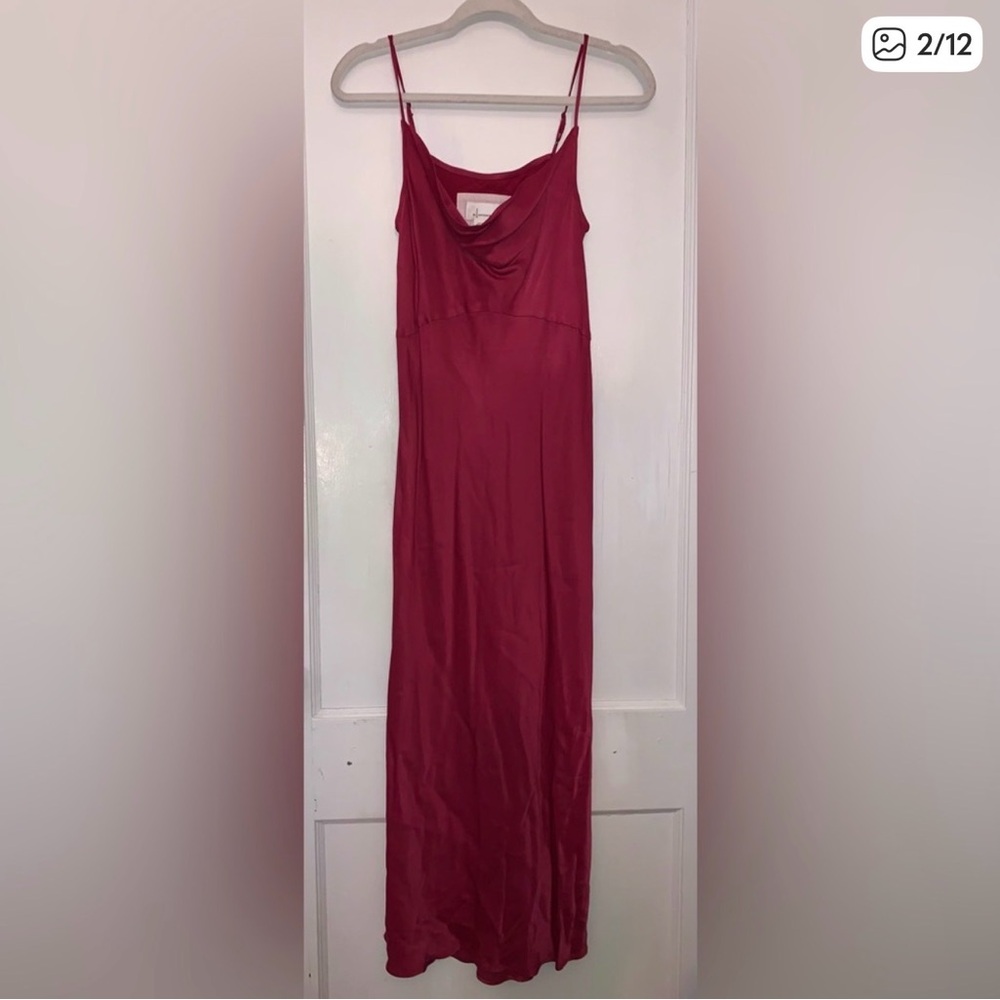 Anthropologie bias Slip Maxi Dress in Wine